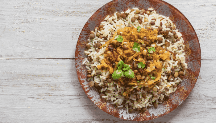 Arroz Árabe com Lentilha
