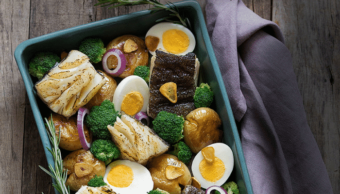 Bacalhau no Forno Com Batatas ao Murro