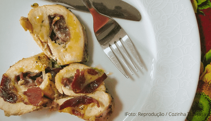 Frango Recheado Com Coppa e Requeijão Cremoso