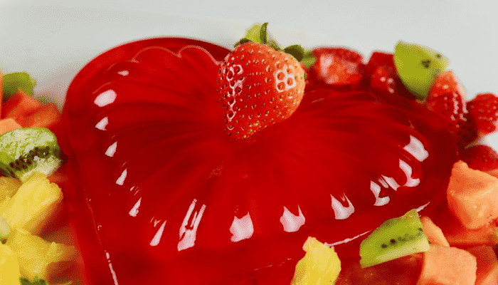 Gelatina ao Creme com Morangos