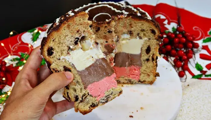 Panetone Recheado Com Sorvete