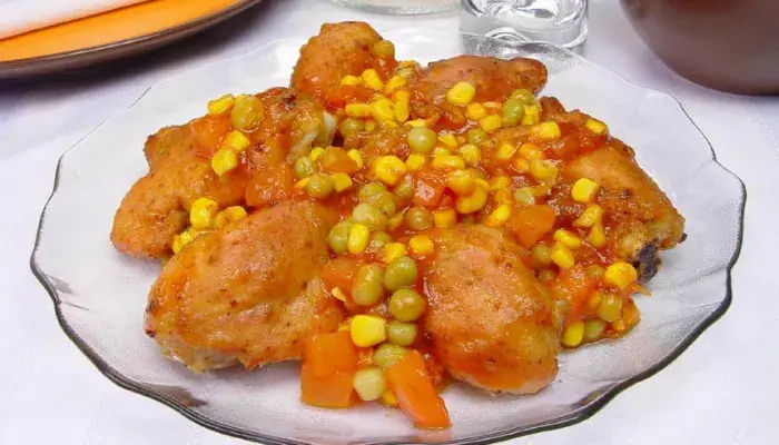 Frango Fácil Com Milho e Ervilhas