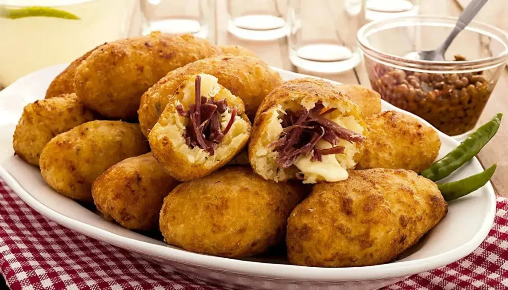 Bolinho de Aipim Com Carne Seca